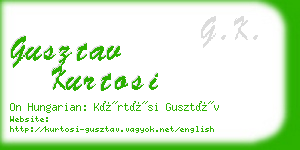 gusztav kurtosi business card